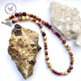 Mookaite Necklace With Silver Toggle Clasp